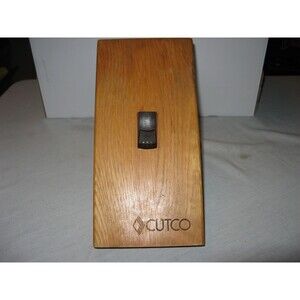 Cutco Wooden 5 Slot Space Saver Knife Block With Folding Stand